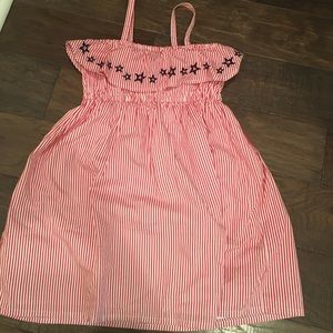 Gymboree red stripped & blue stars dress size 10